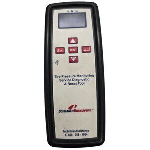 Schrader Bridgeport TPMS Diagnostic Reset Tool w/ Case – Powers On, Tested Butto